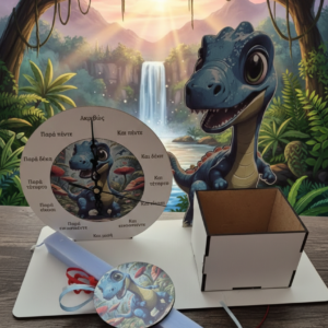 Σετ πασχαλινο με λαμπαδα δεινόσαυρος.